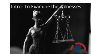 Intro-to examine the witnesses