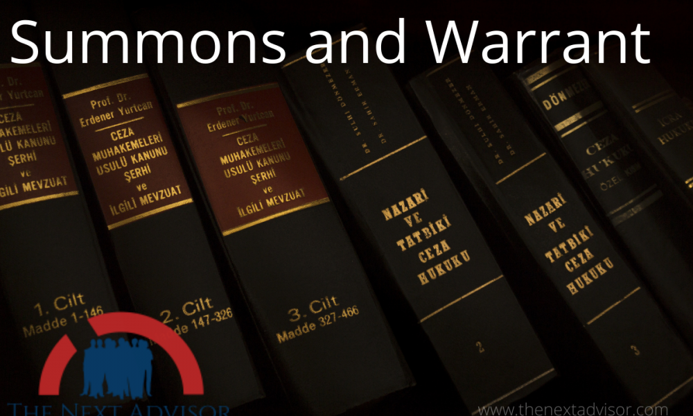 Summons & Warrant The Next Advisor