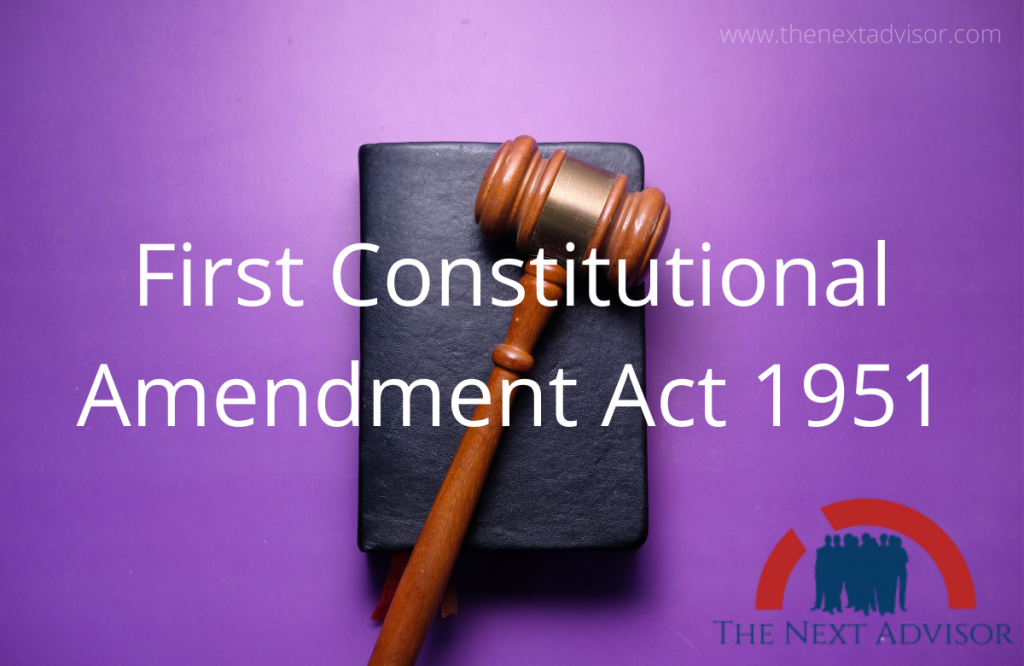 First Constitutional Amendment Act 1951