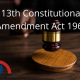 13th Constitutional Amendment Act 1962