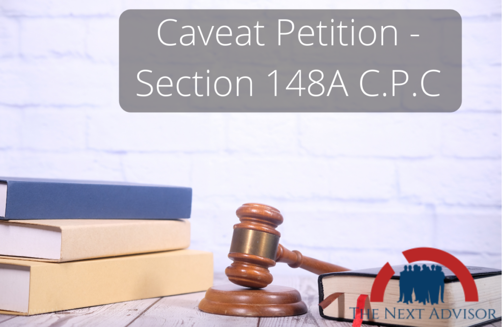 Caveat Petition - Section 148A C.P.C