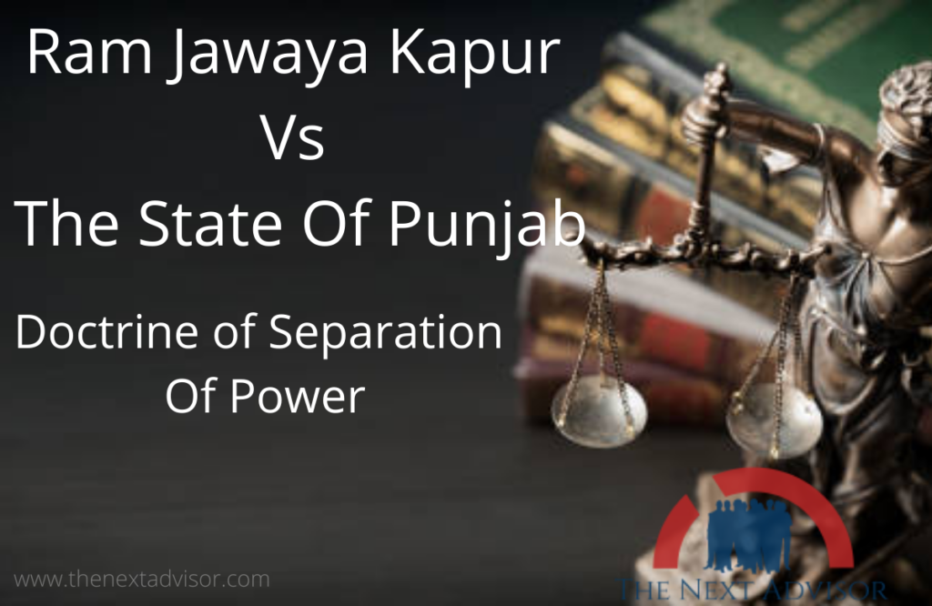 Ram Jawaya Kapur Vs The State Of Punjab