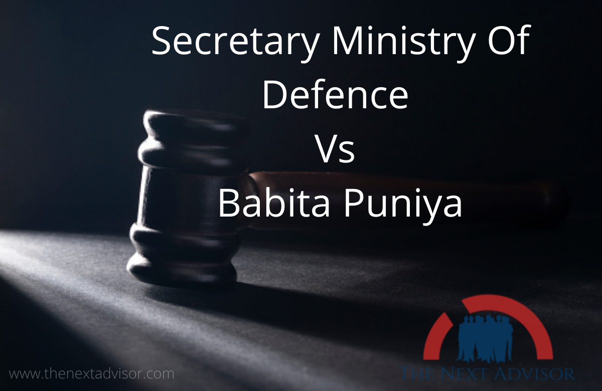 Secretary Ministry Of Defence Vs Babita Puniya