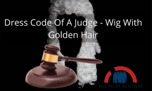 Dress Code Of A Judge - Wig With Golden Hair