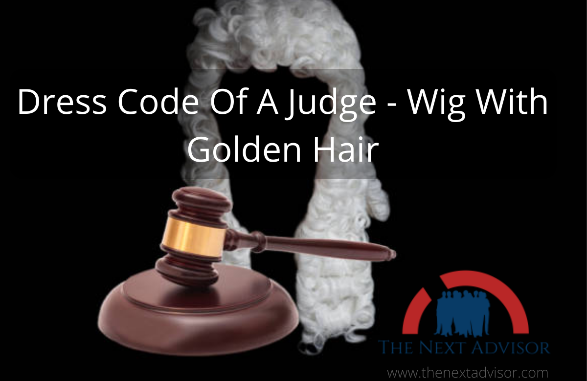 Dress Code Of A Judge - Wig With Golden Hair