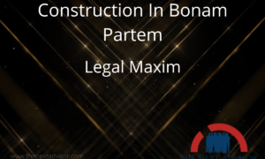 Construction In Bonam Partem