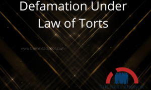 Defamation Under Law of Torts