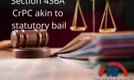 Section 436A CrPC akin to statutory bail
