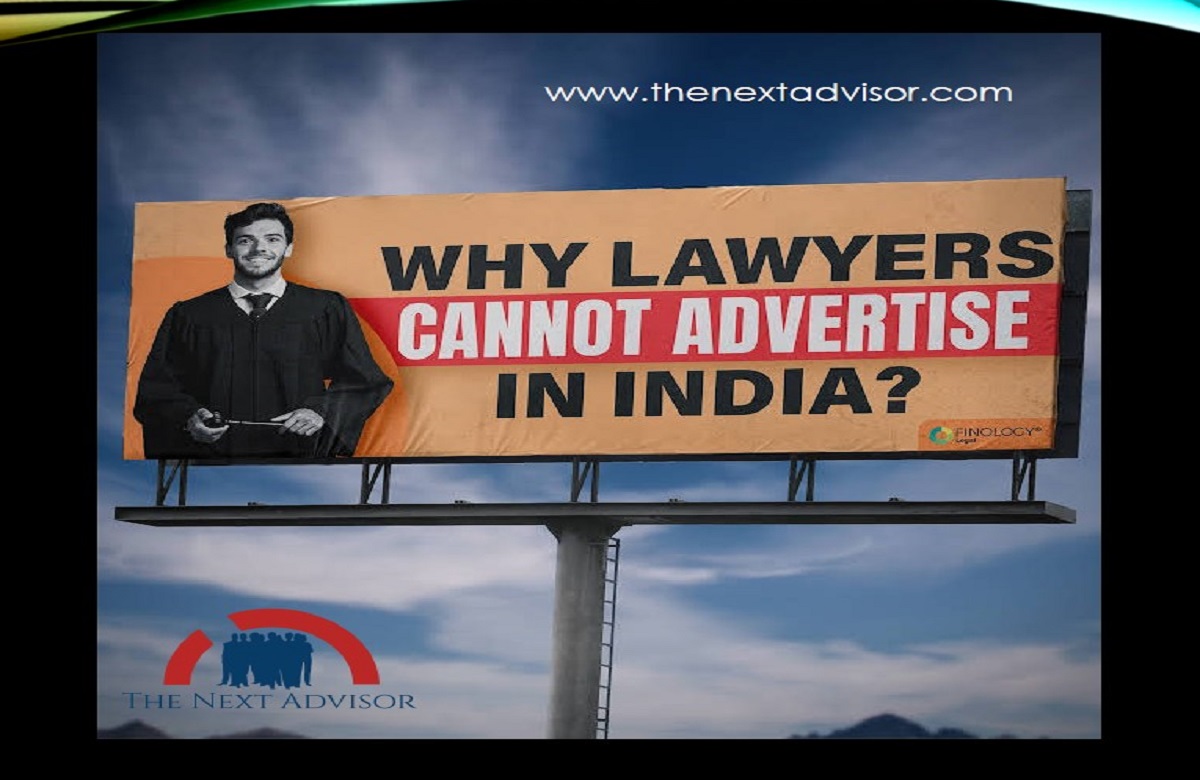 why lawyers cannot advertise in india
