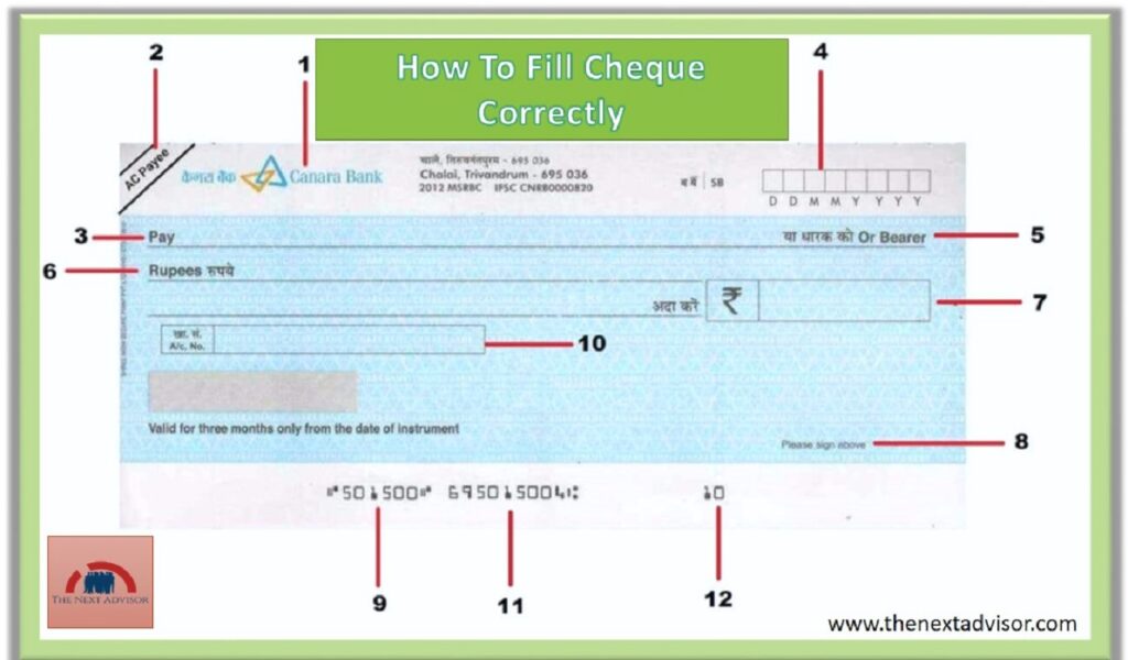How To Fill Cheque Correctly