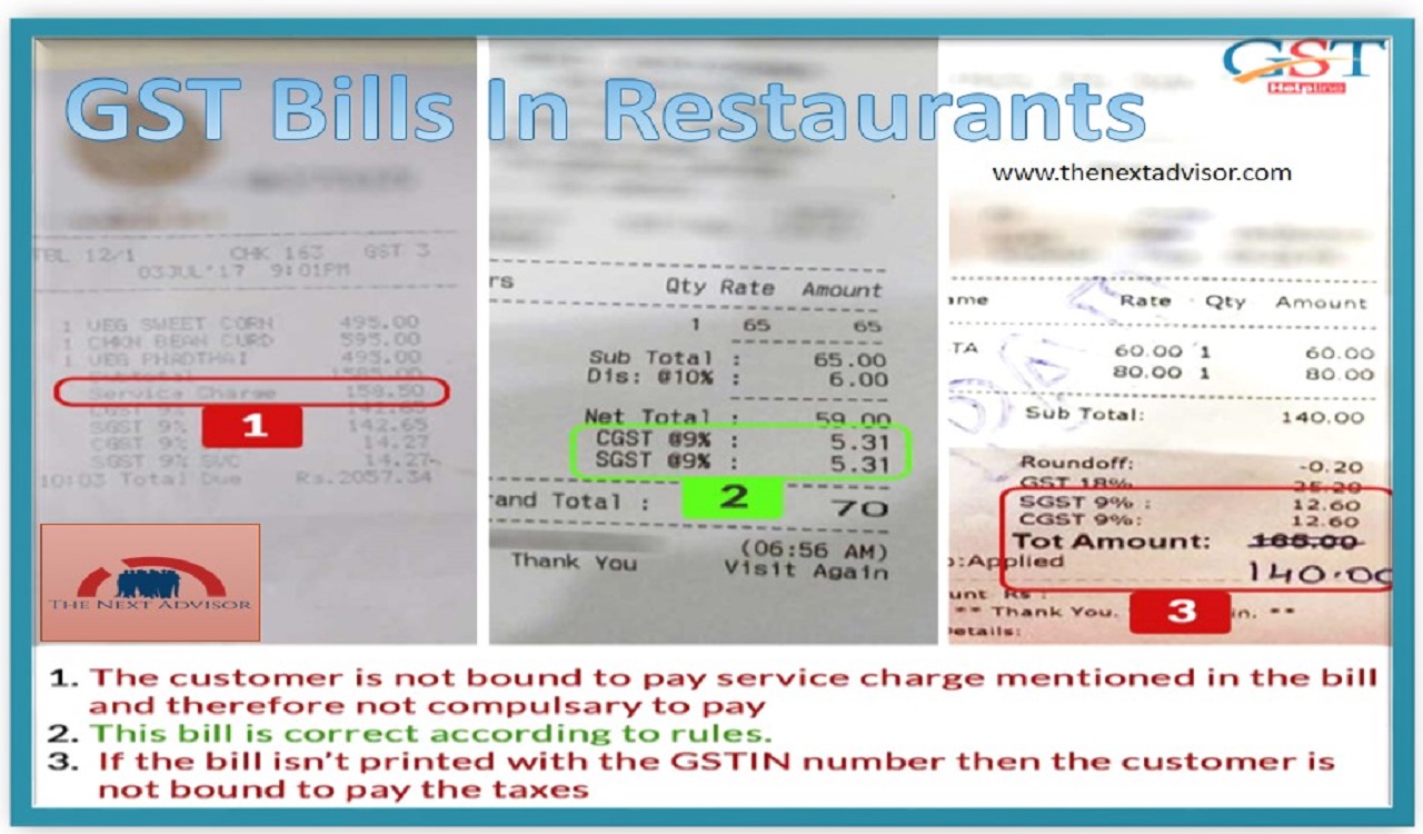 GST Bills In Restaurants