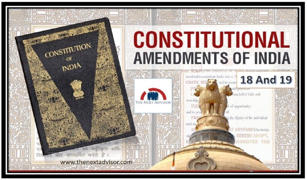 Constitutional amendments 18 And 19