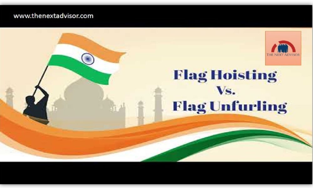 Flag Hoisting Flag Unfurling